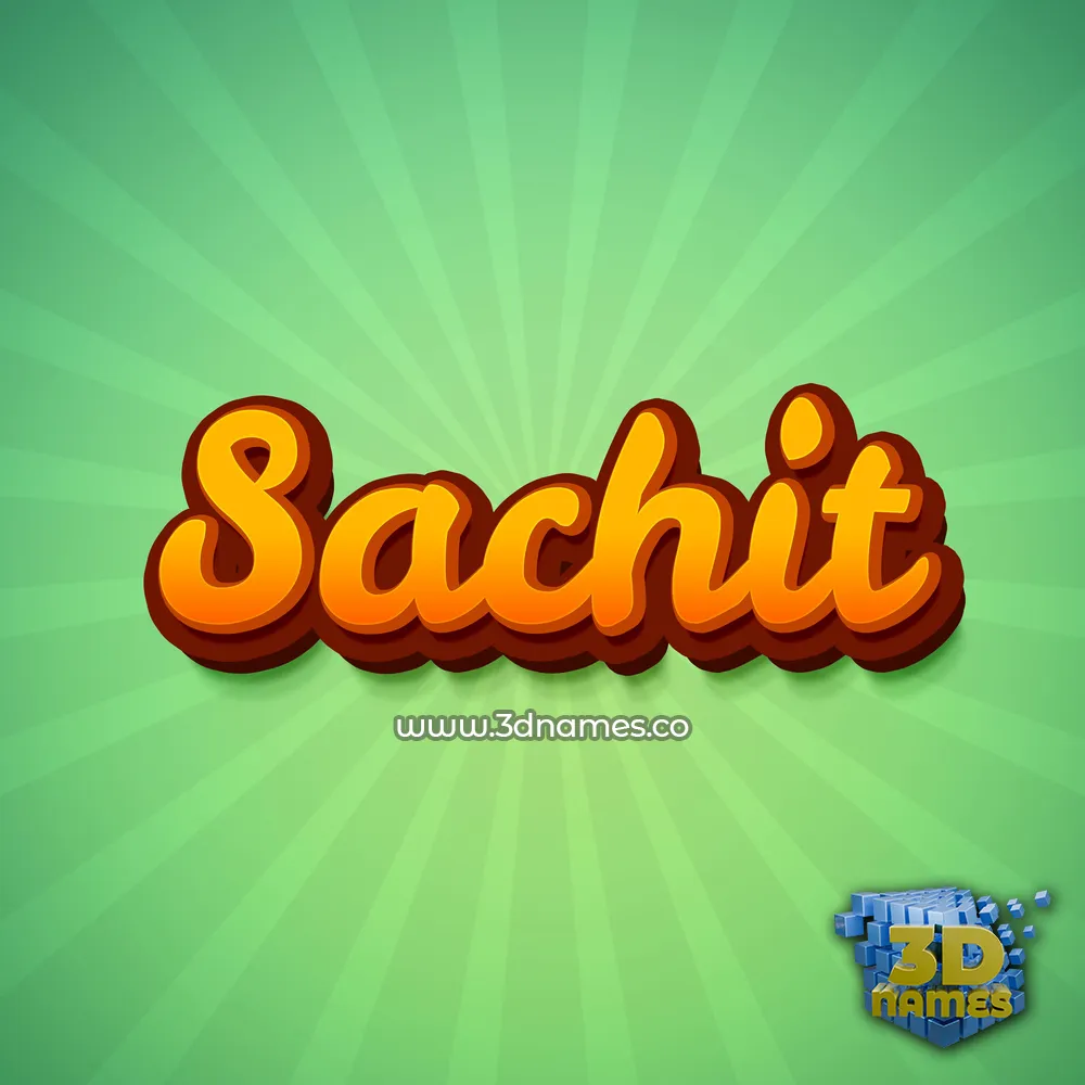 sachit in Green Rays style - 3D name wallpaper