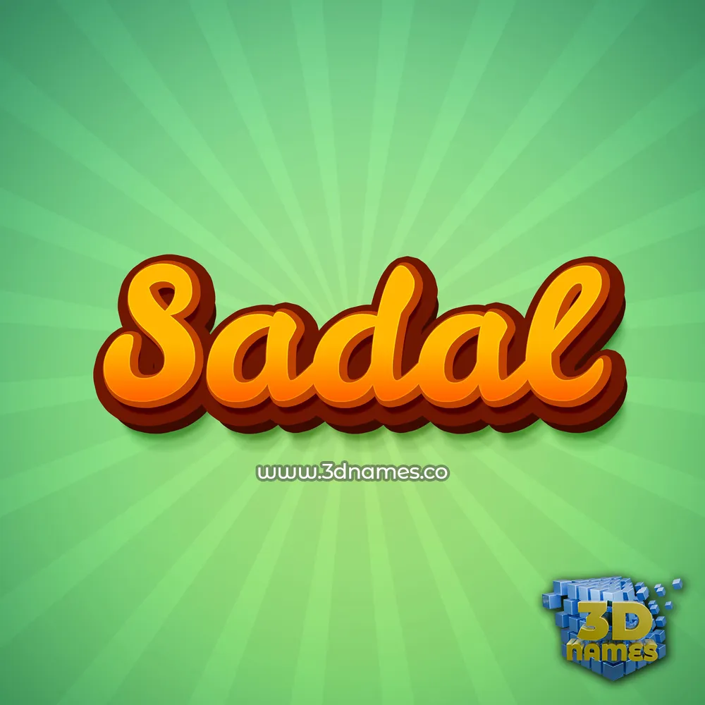 sadal in Green Rays style - 3D name wallpaper
