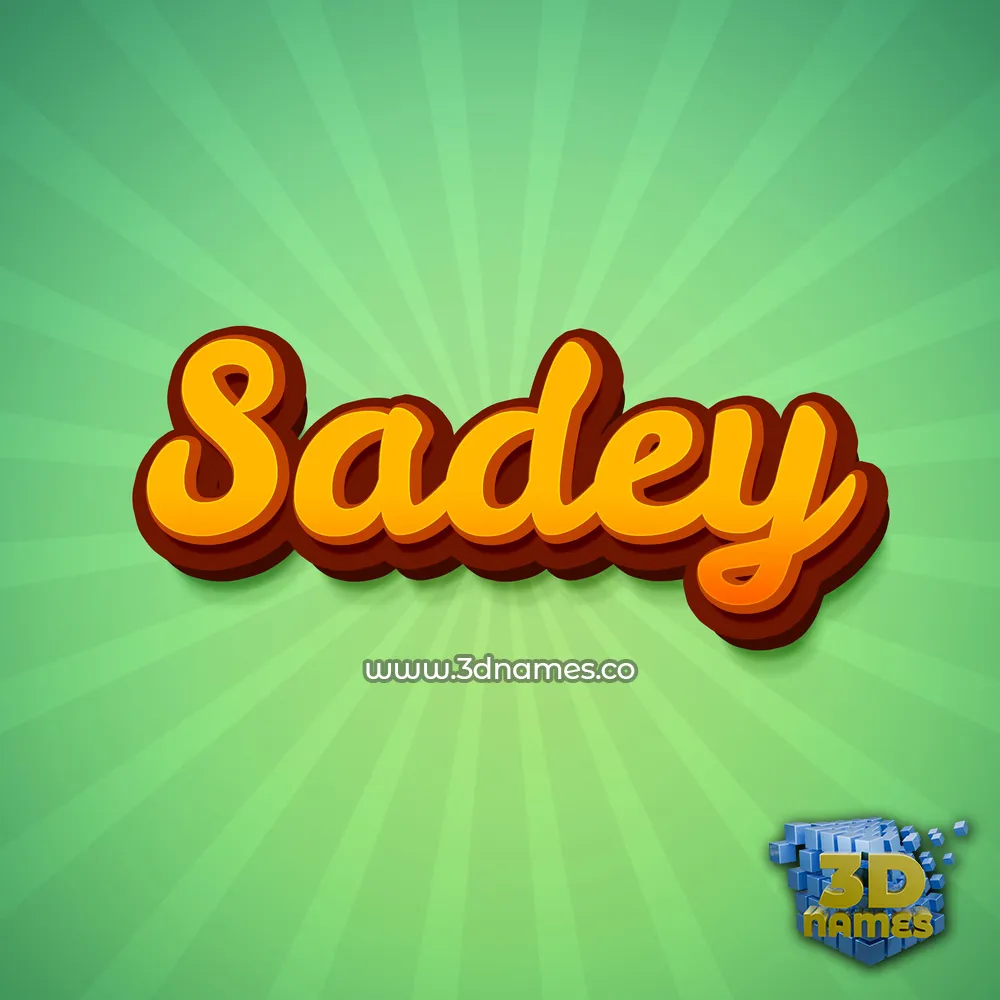 sadey in Green Rays style - 3D name wallpaper