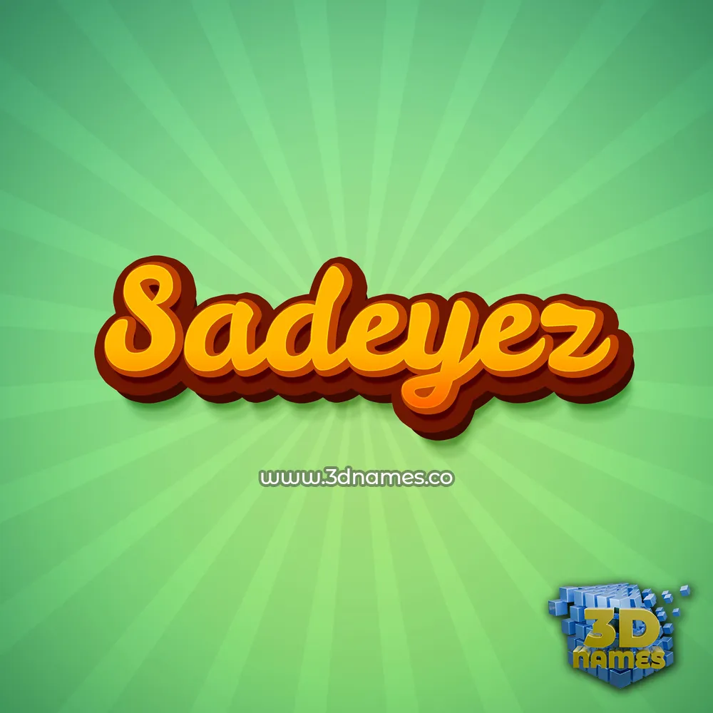 sadeyez in Green Rays style - 3D name wallpaper
