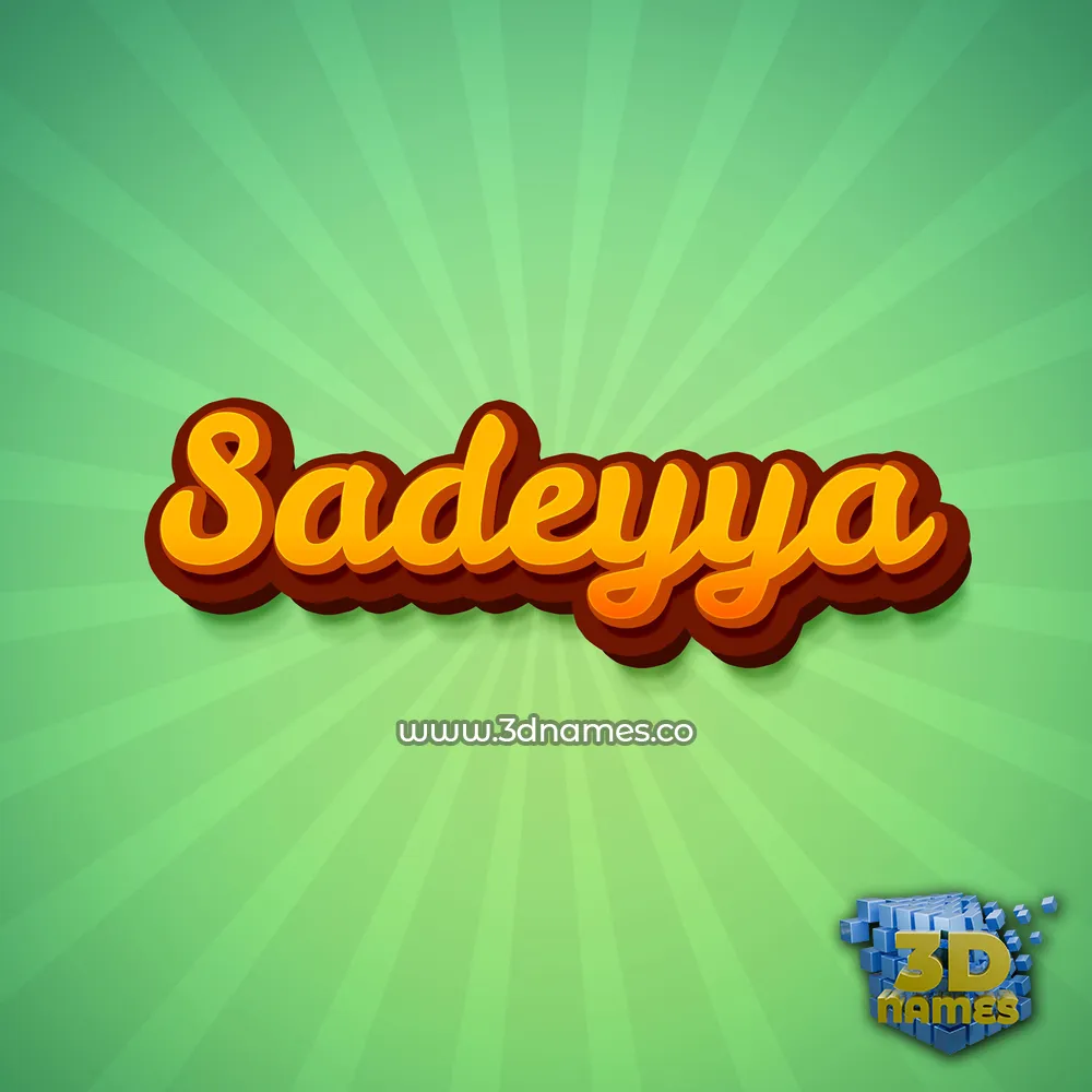 sadeyya in Green Rays style - 3D name wallpaper