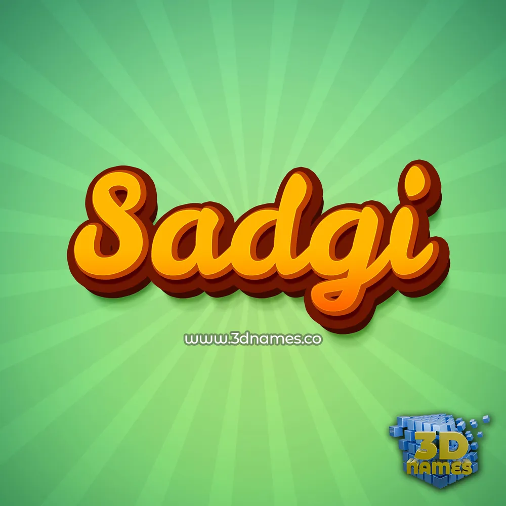 sadgi in Green Rays style - 3D name wallpaper