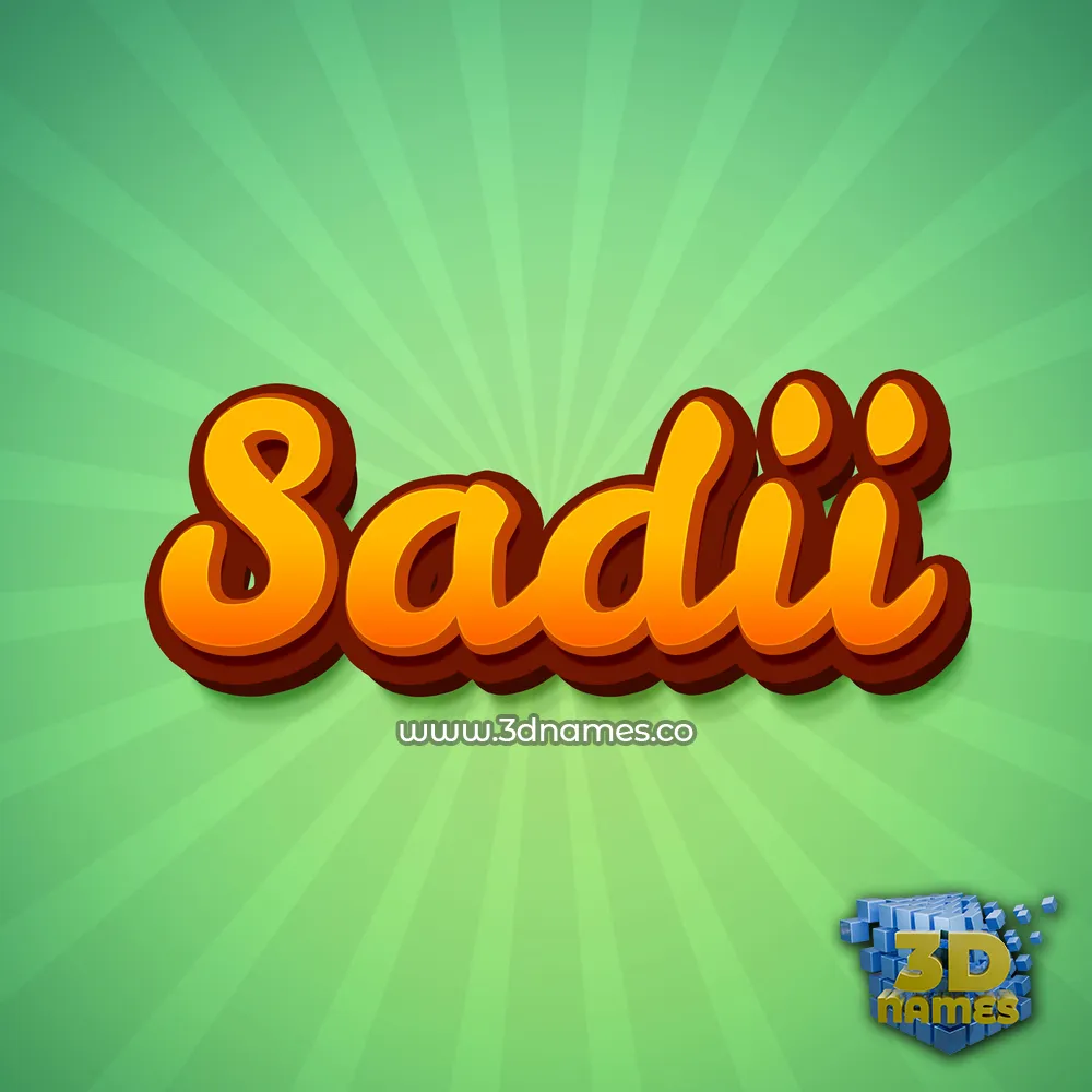 sadii in Green Rays style - 3D name wallpaper
