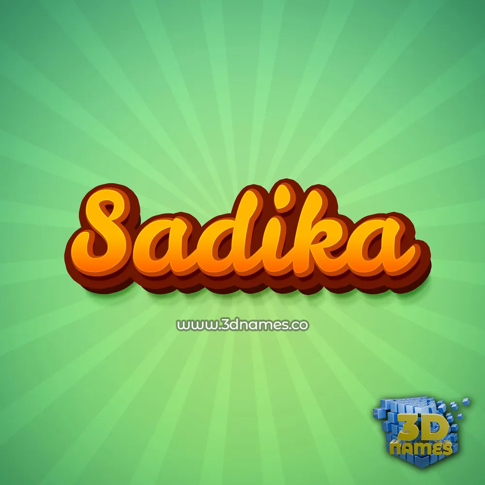 sadika in Green Rays style - 3D name wallpaper