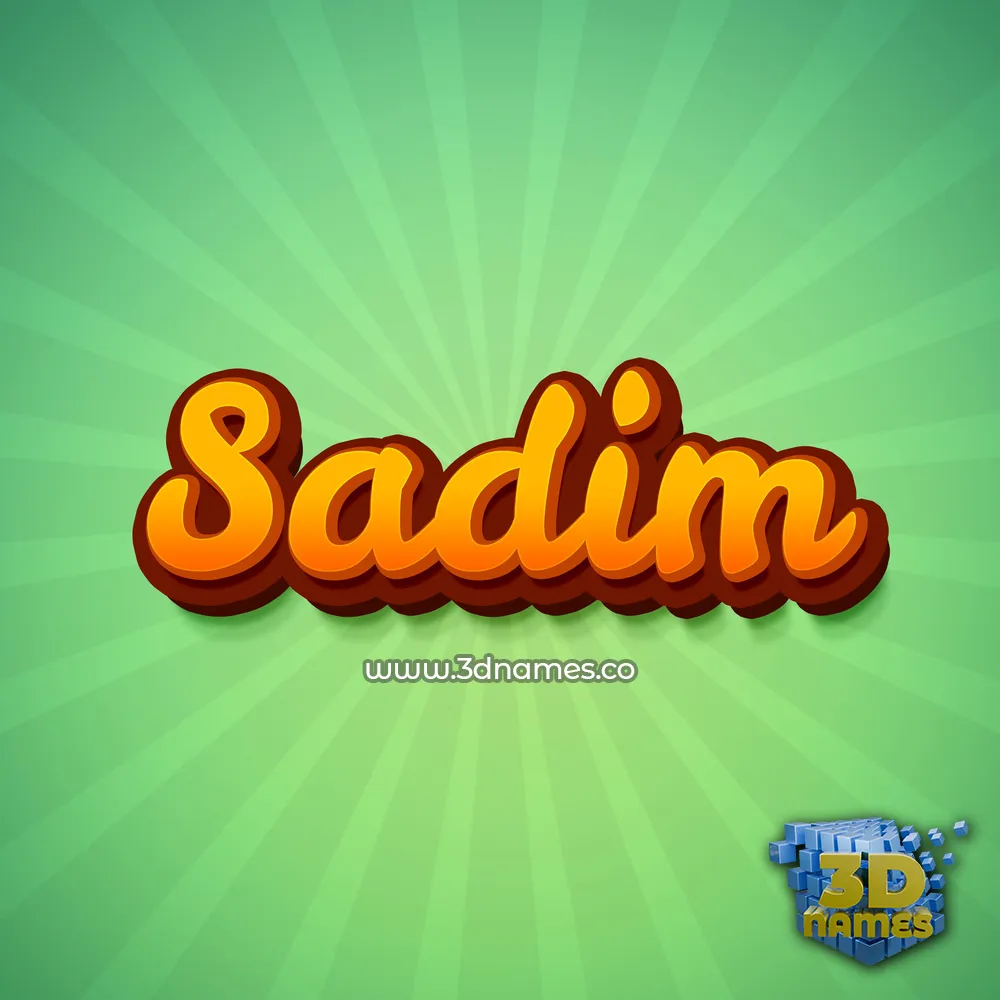 sadim in Green Rays style - 3D name wallpaper
