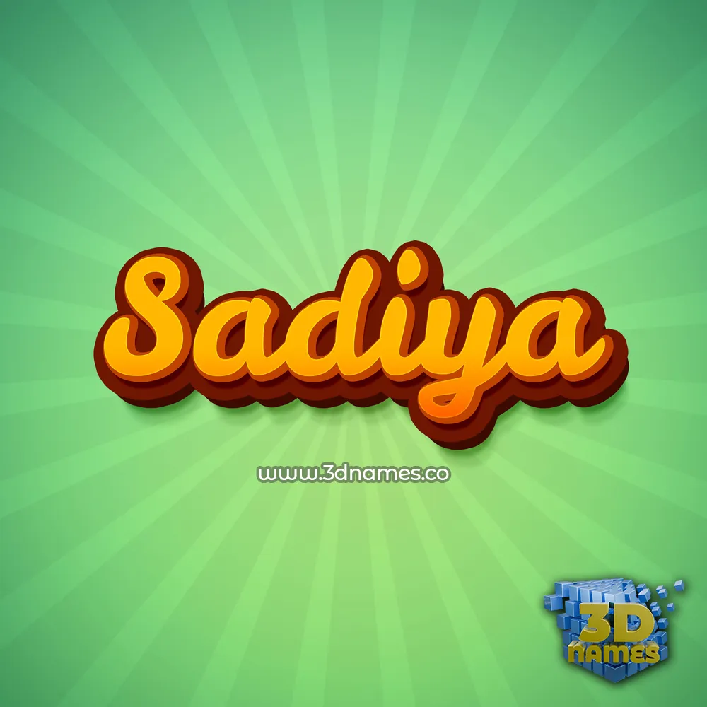 sadiya in Green Rays style - 3D name wallpaper