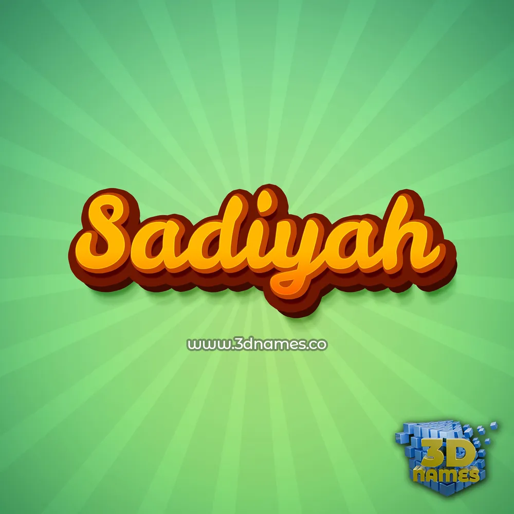 sadiyah in Green Rays style - 3D name wallpaper