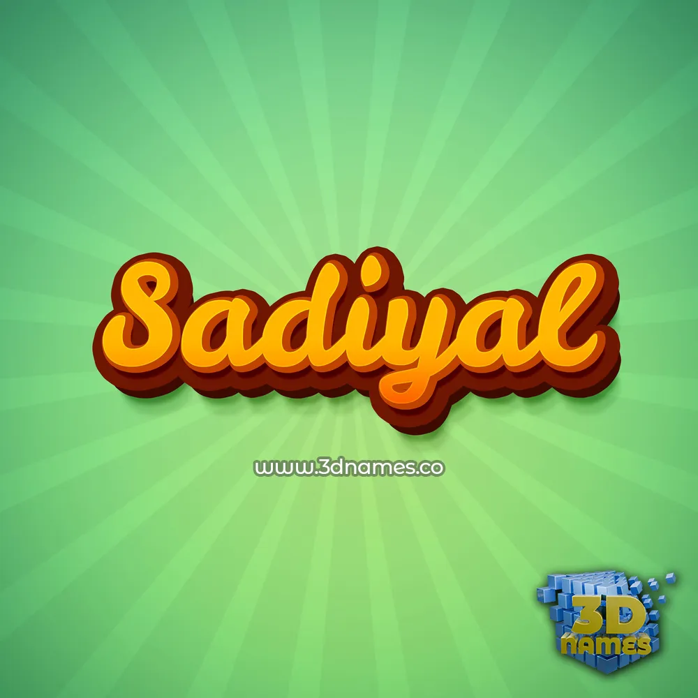 sadiyal in Green Rays style - 3D name wallpaper