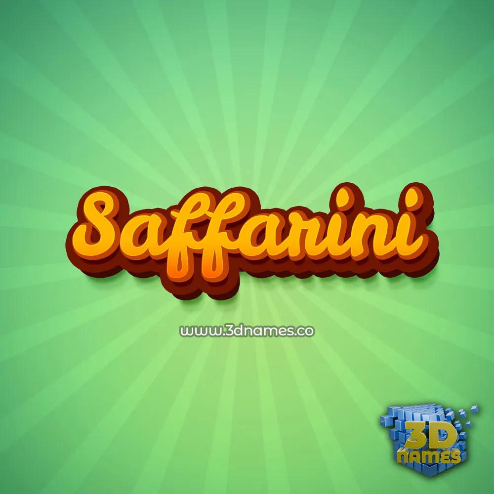 saffarini in Green Rays style - 3D name wallpaper