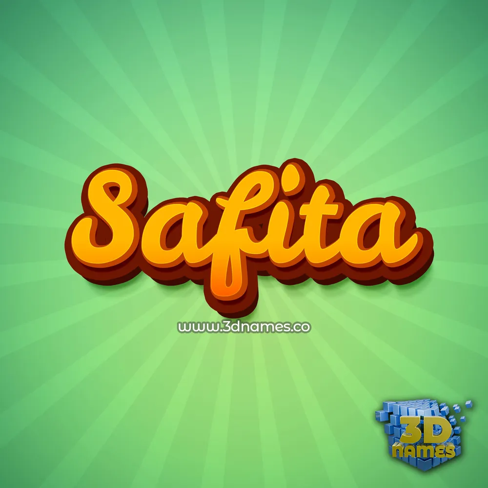 safita in Green Rays style - 3D name wallpaper