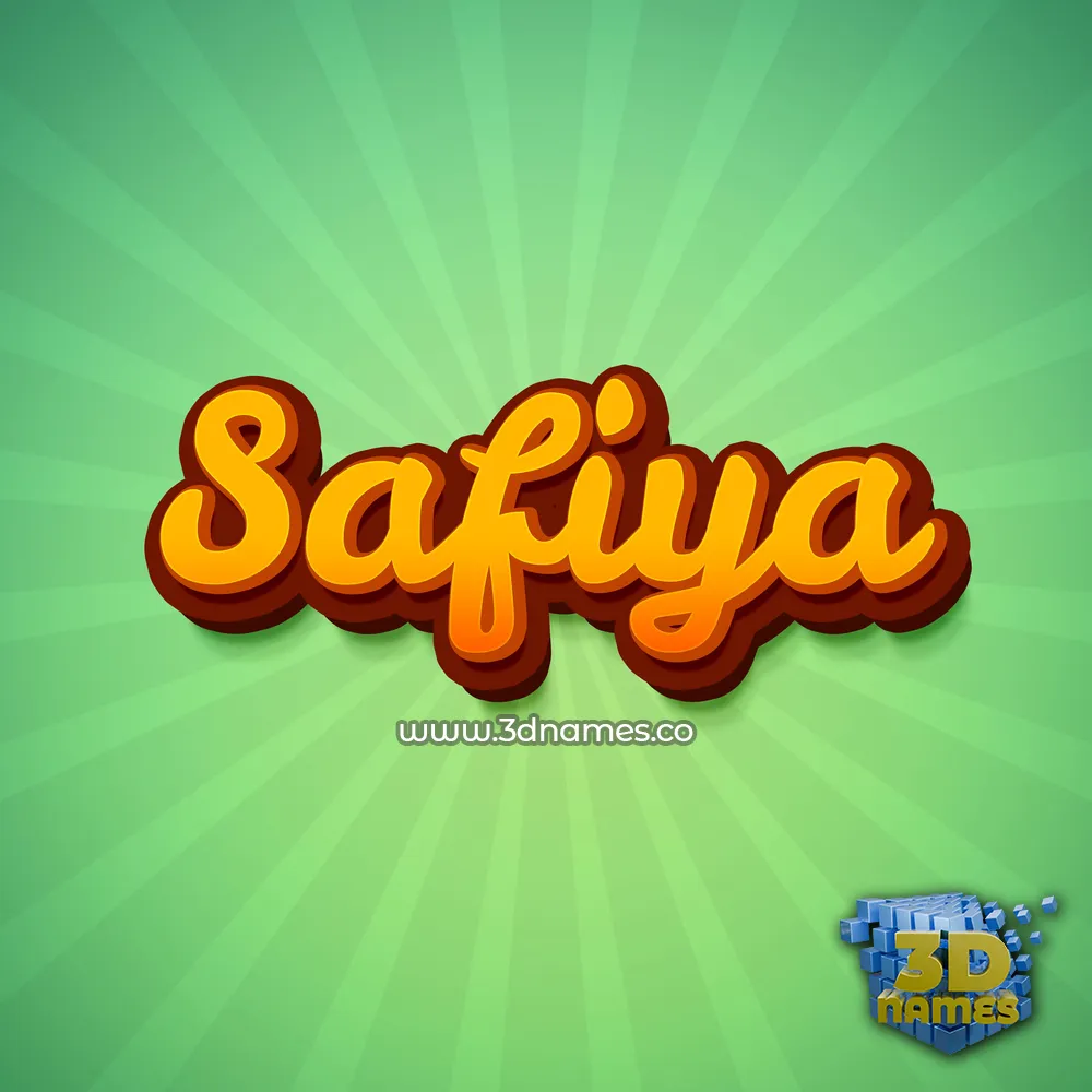 safiya in Green Rays style - 3D name wallpaper