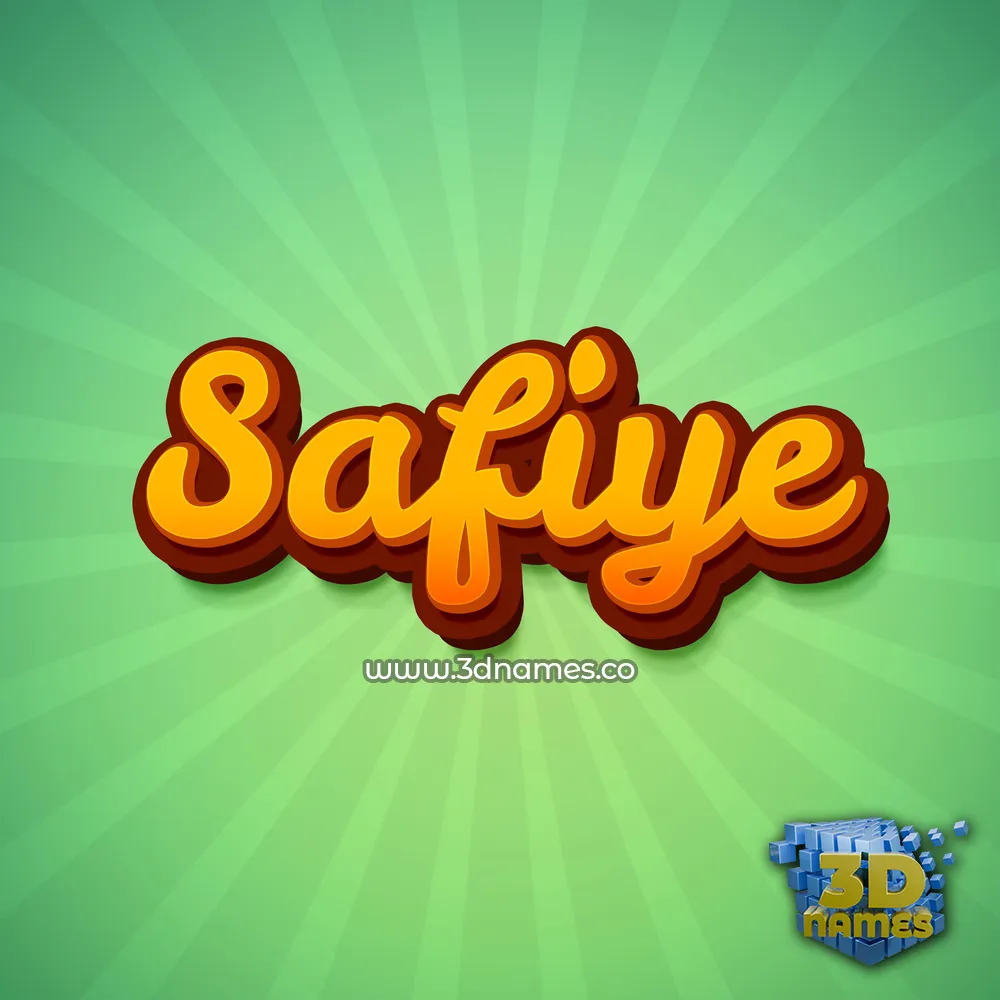 safiye in Green Rays style - 3D name wallpaper
