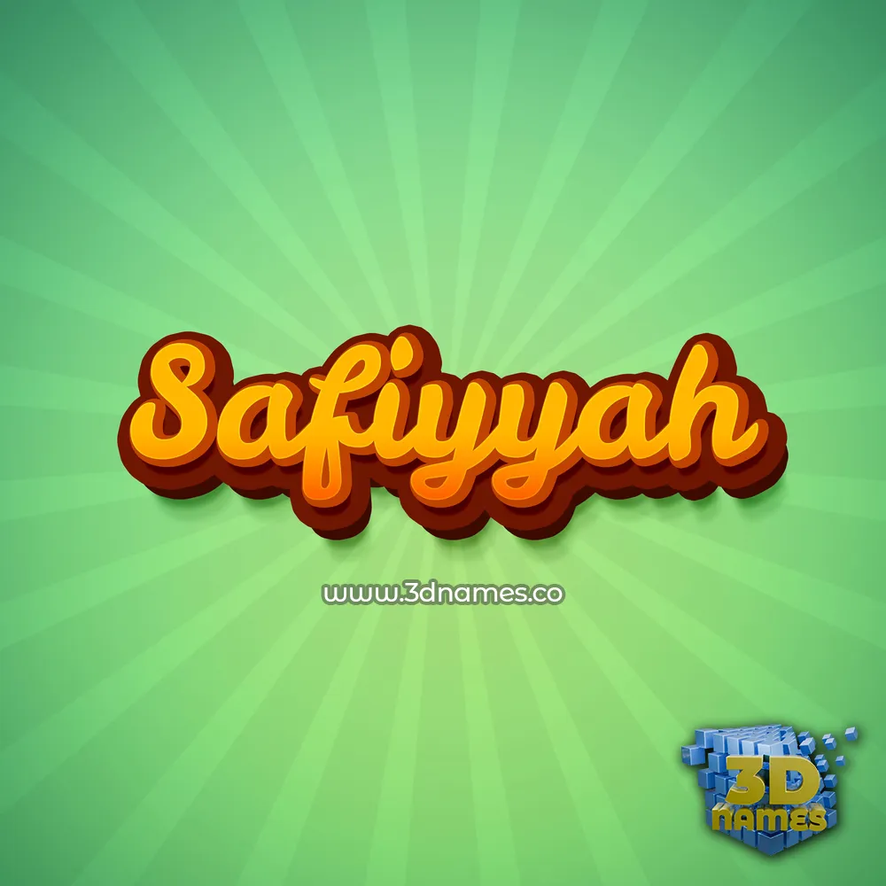 safiyyah in Green Rays style - 3D name wallpaper