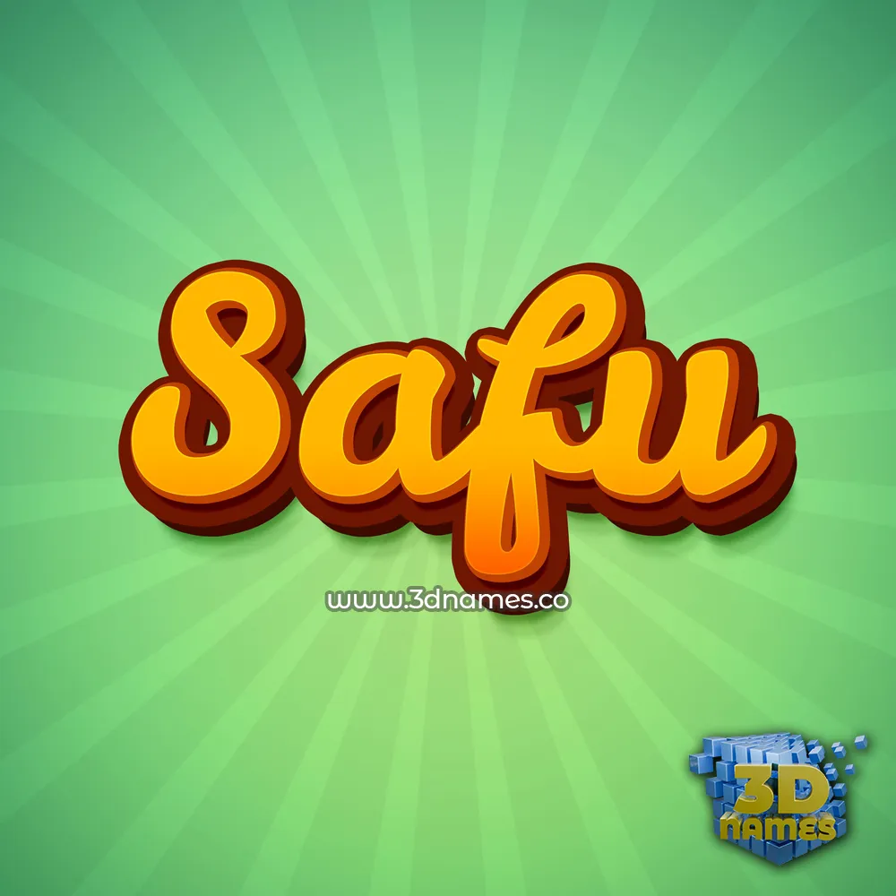 safu in Green Rays style - 3D name wallpaper