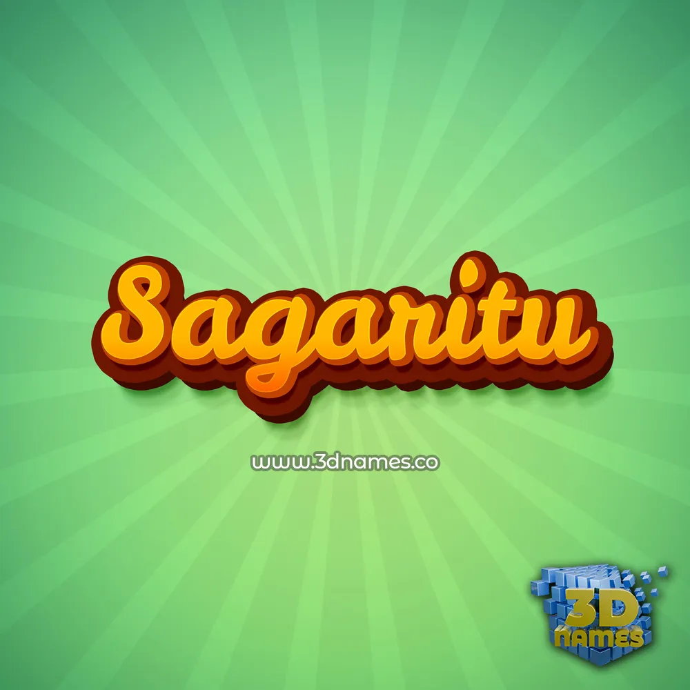 sagaritu in Green Rays style - 3D name wallpaper