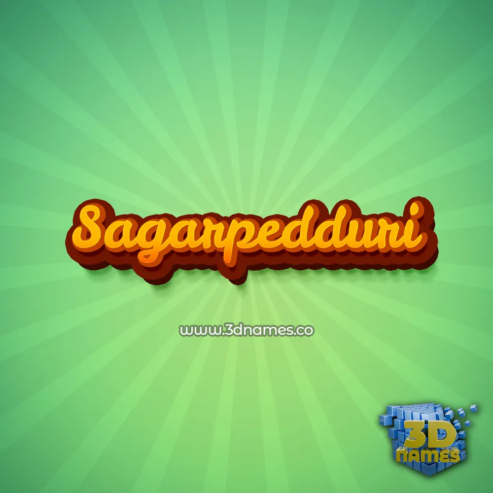 sagarpedduri in Green Rays style - 3D name wallpaper