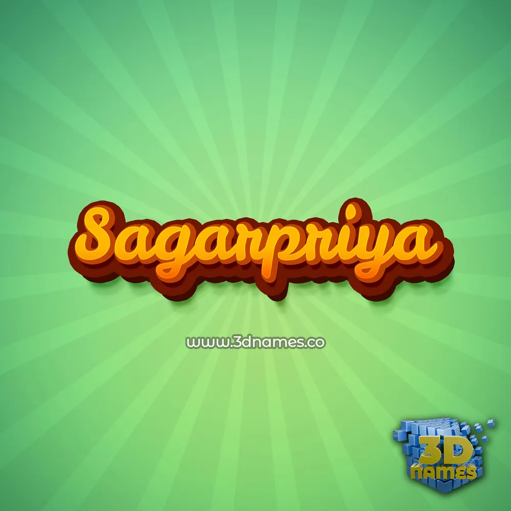 sagarpriya in Green Rays style - 3D name wallpaper