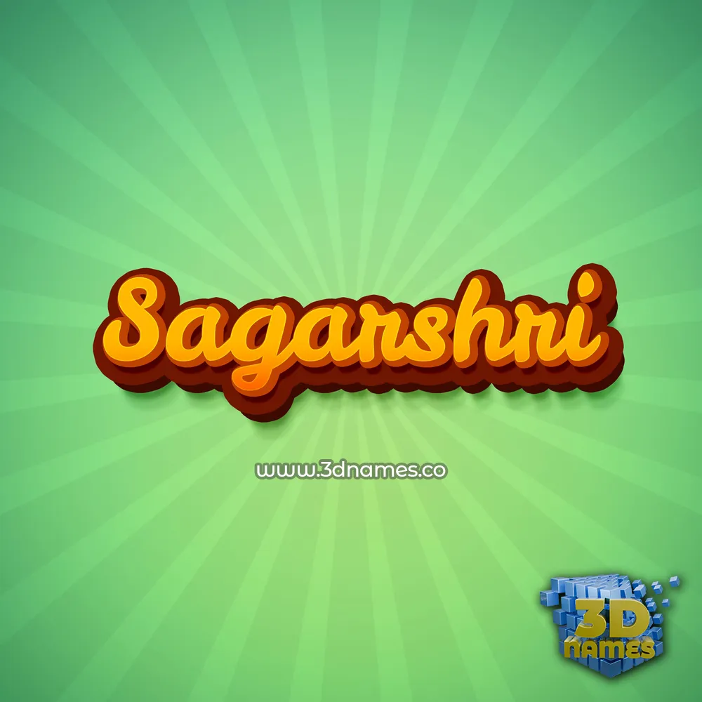 sagarshri in Green Rays style - 3D name wallpaper