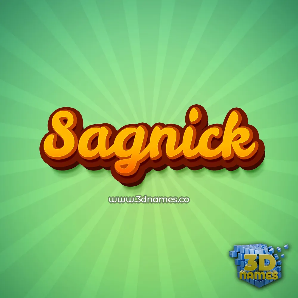 sagnick in Green Rays style - 3D name wallpaper