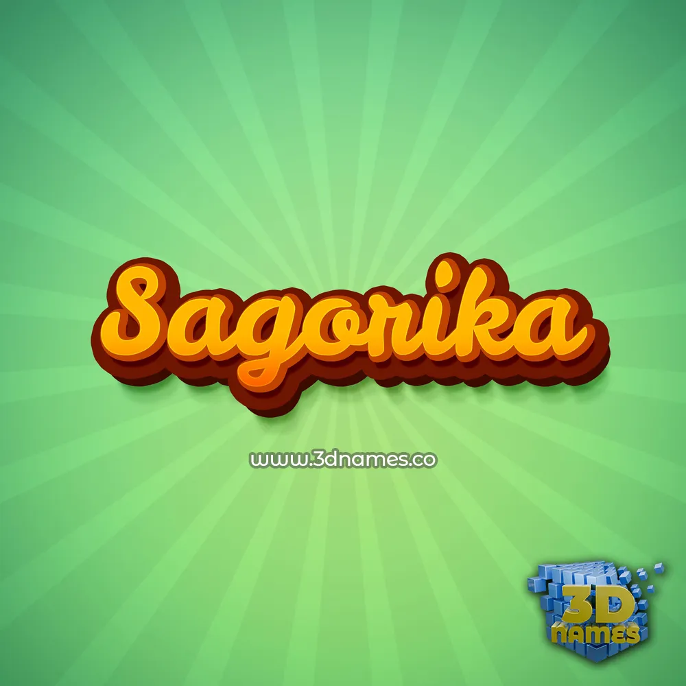 sagorika in Green Rays style - 3D name wallpaper