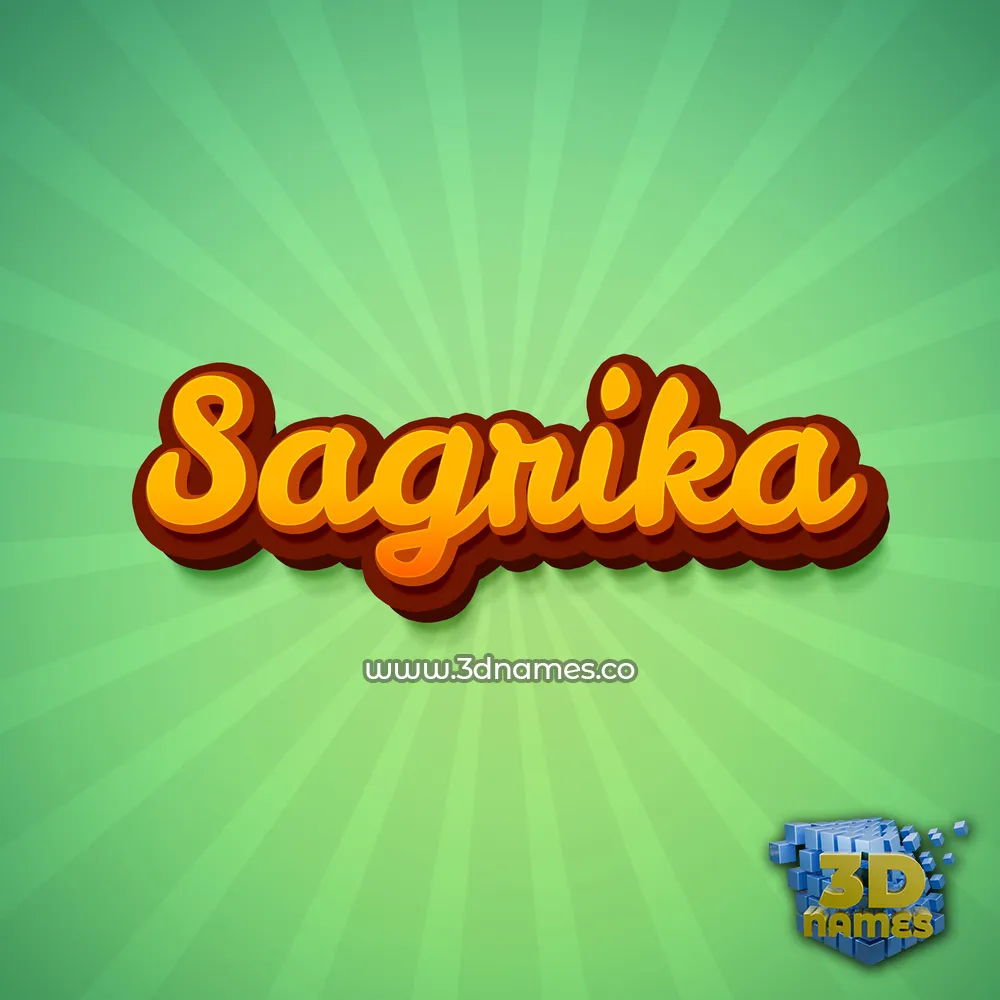 sagrika in Green Rays style - 3D name wallpaper
