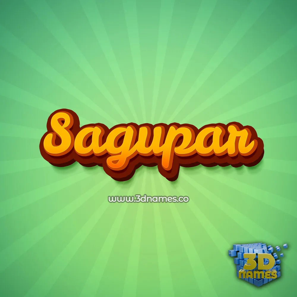 sagupar in Green Rays style - 3D name wallpaper