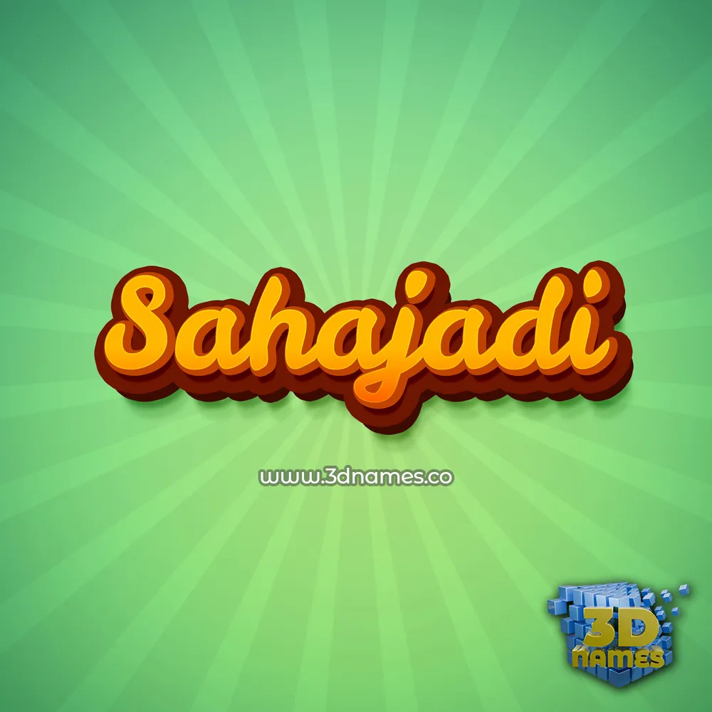 sahajadi in Green Rays style - 3D name wallpaper