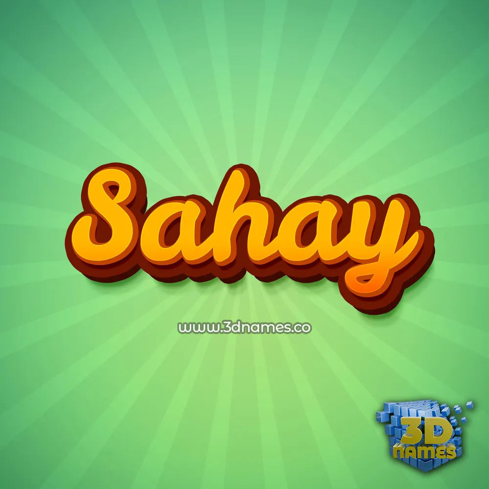sahay in Green Rays style - 3D name wallpaper