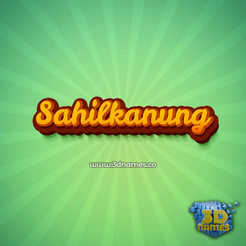 sahilkanung in Green Rays style - 3D name wallpaper