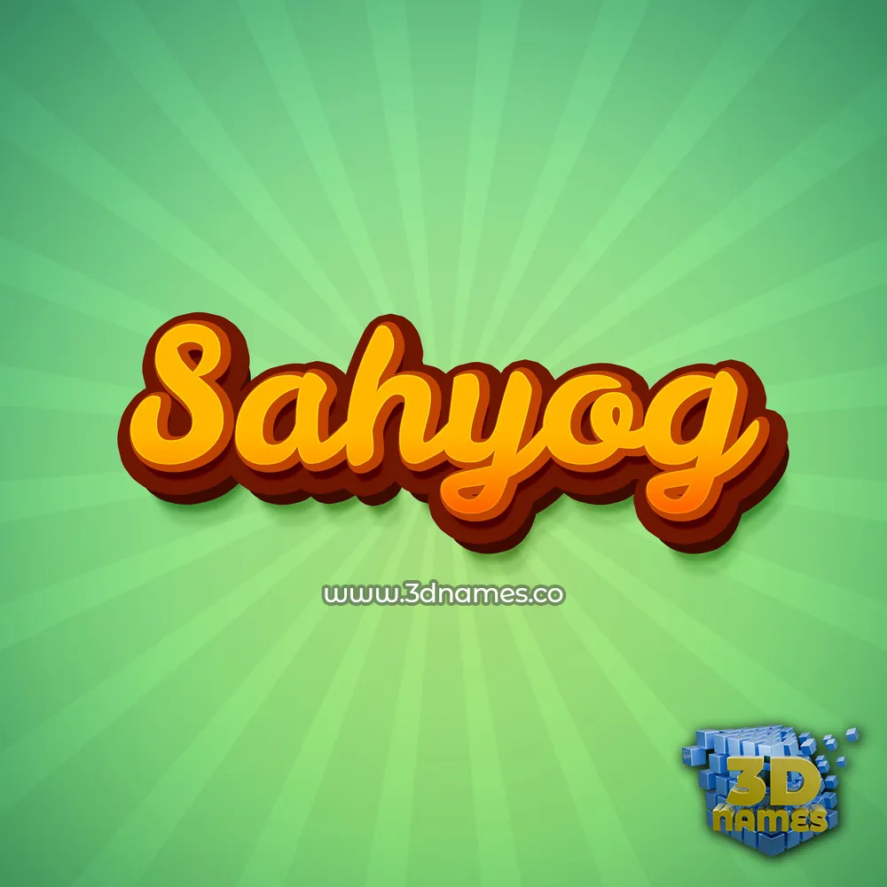 sahyog in Green Rays style - 3D name wallpaper