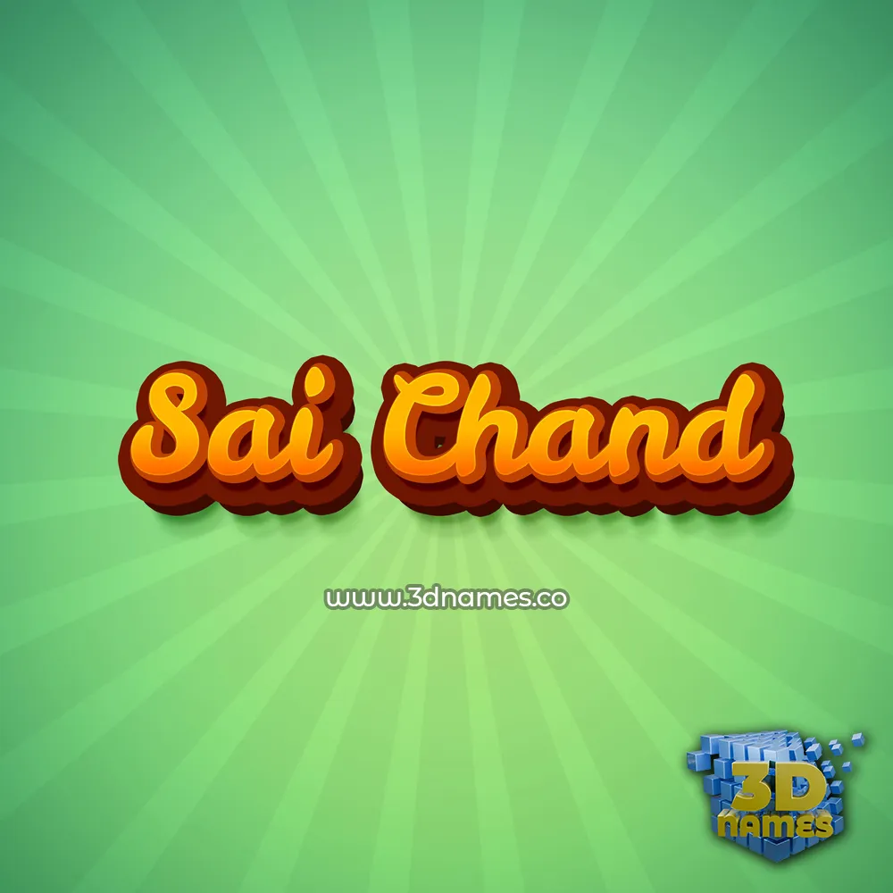 sai chand in Green Rays style - 3D name wallpaper