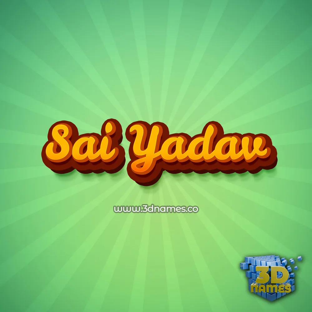 sai yadav in Green Rays style - 3D name wallpaper
