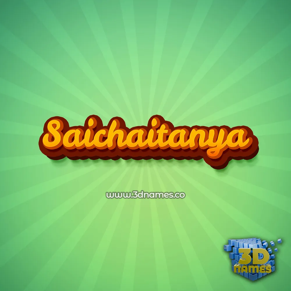 saichaitanya in Green Rays style - 3D name wallpaper
