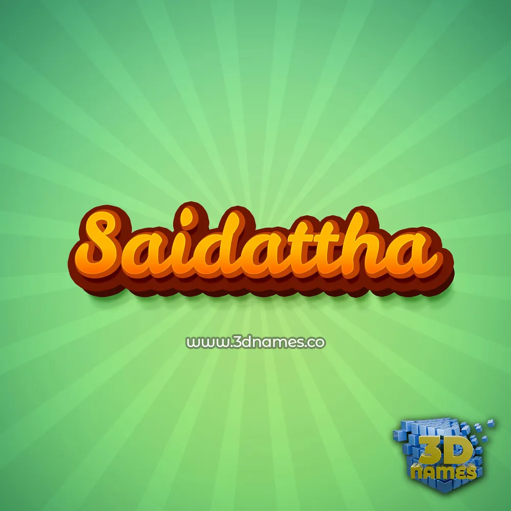 saidattha in Green Rays style - 3D name wallpaper