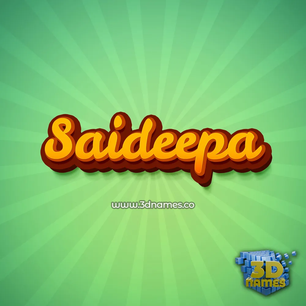 saideepa in Green Rays style - 3D name wallpaper