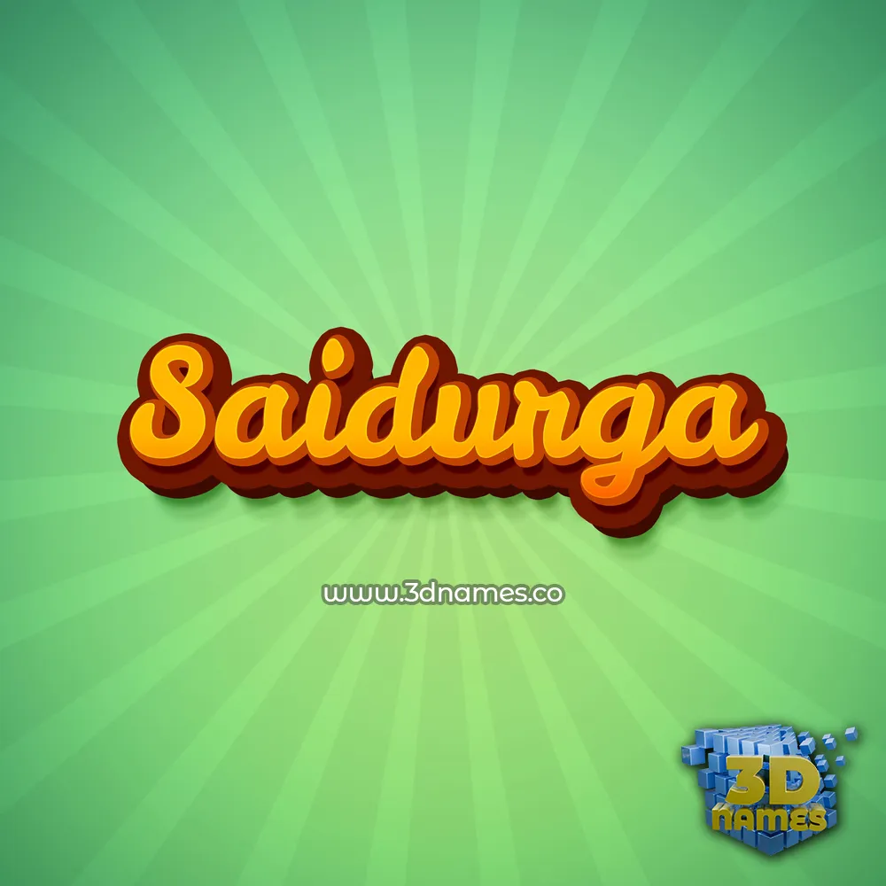 saidurga in Green Rays style - 3D name wallpaper