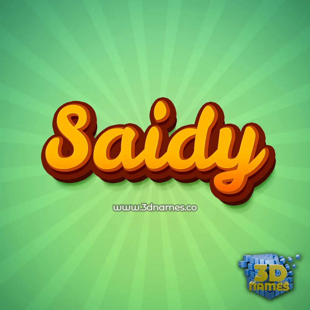 saidy in Green Rays style - 3D name wallpaper