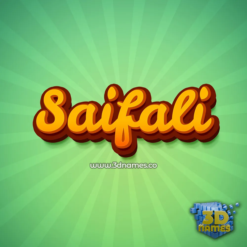 saifali in Green Rays style - 3D name wallpaper