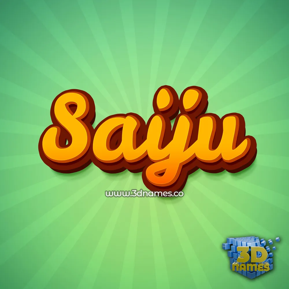 saiju in Green Rays style - 3D name wallpaper