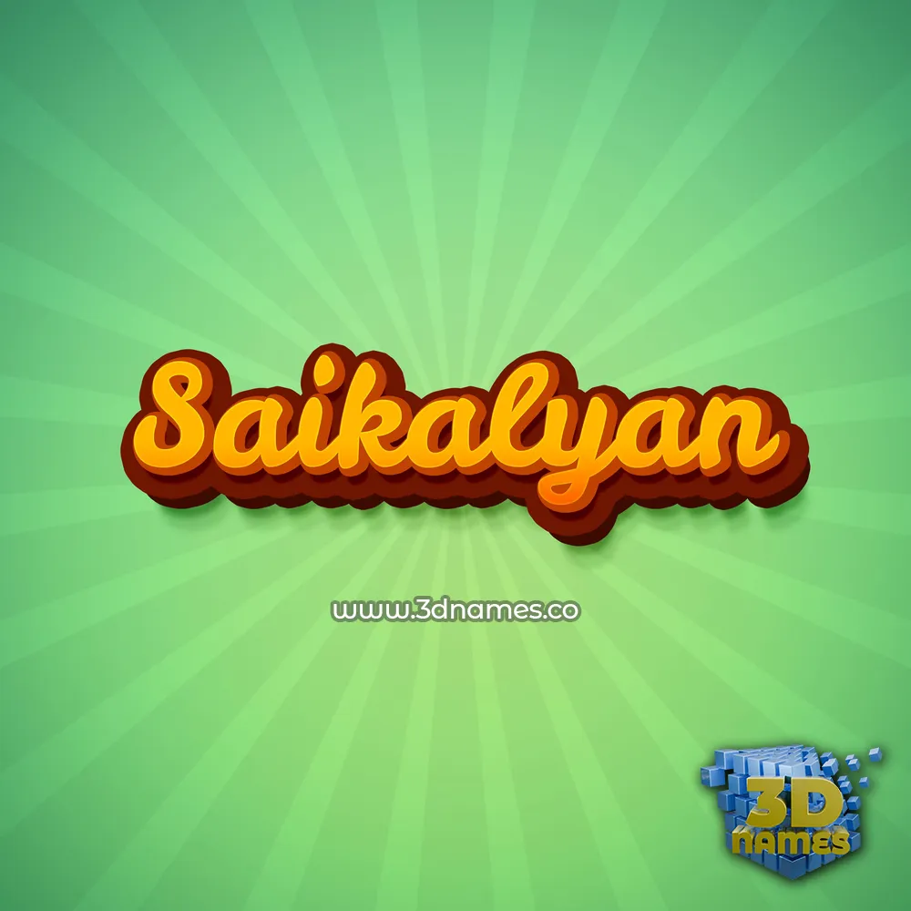 saikalyan in Green Rays style - 3D name wallpaper