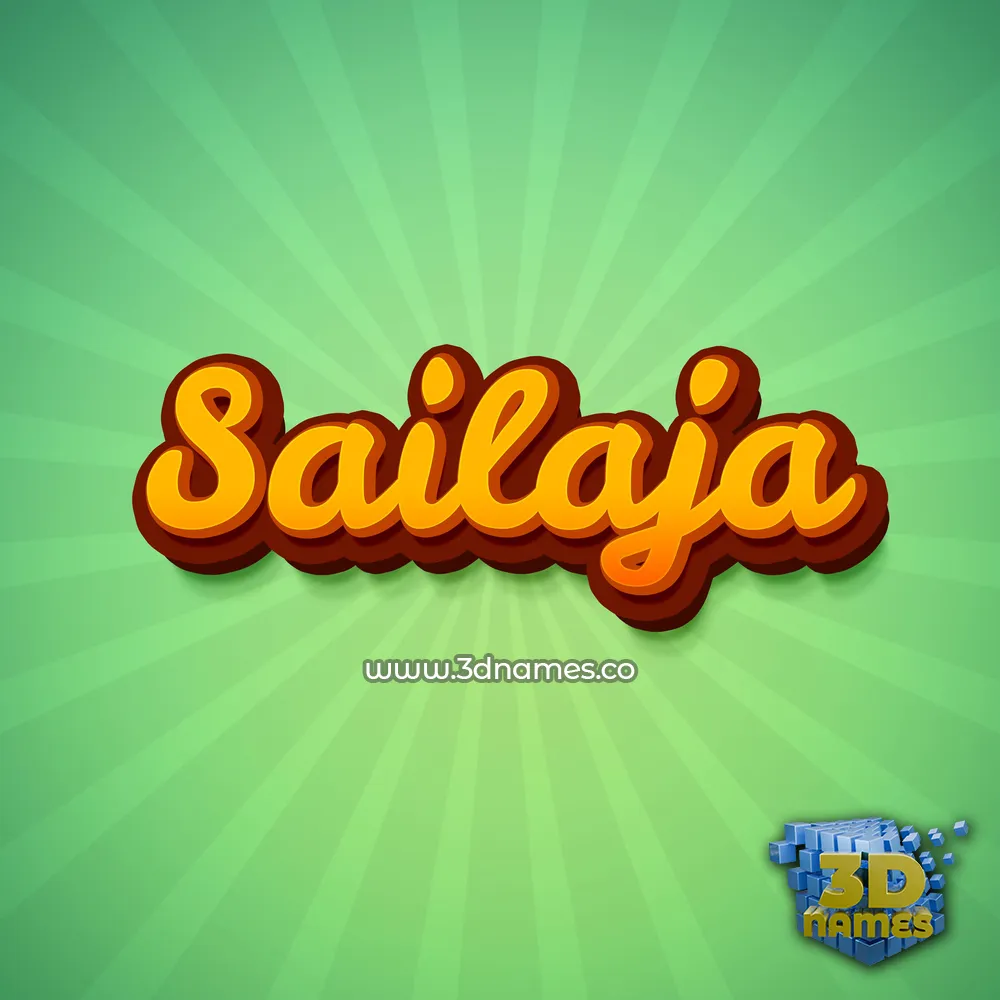 sailaja in Green Rays style - 3D name wallpaper