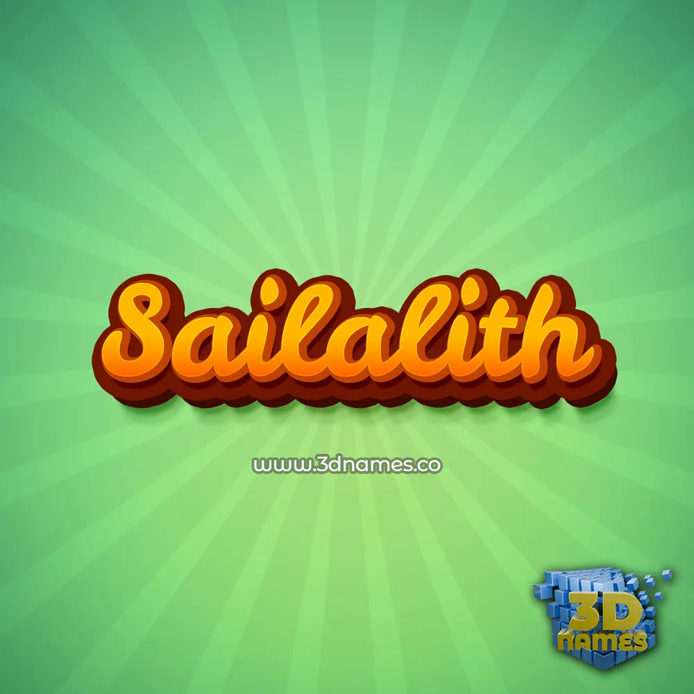 sailalith in Green Rays style - 3D name wallpaper