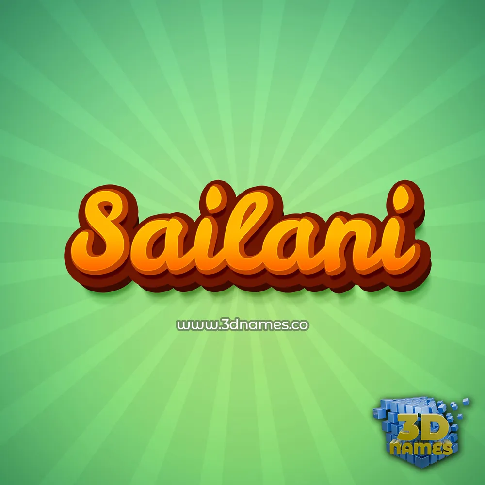 sailani in Green Rays style - 3D name wallpaper