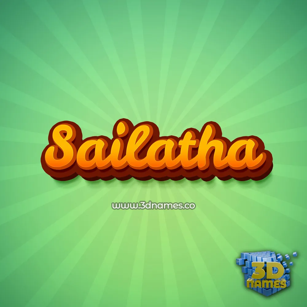 sailatha in Green Rays style - 3D name wallpaper