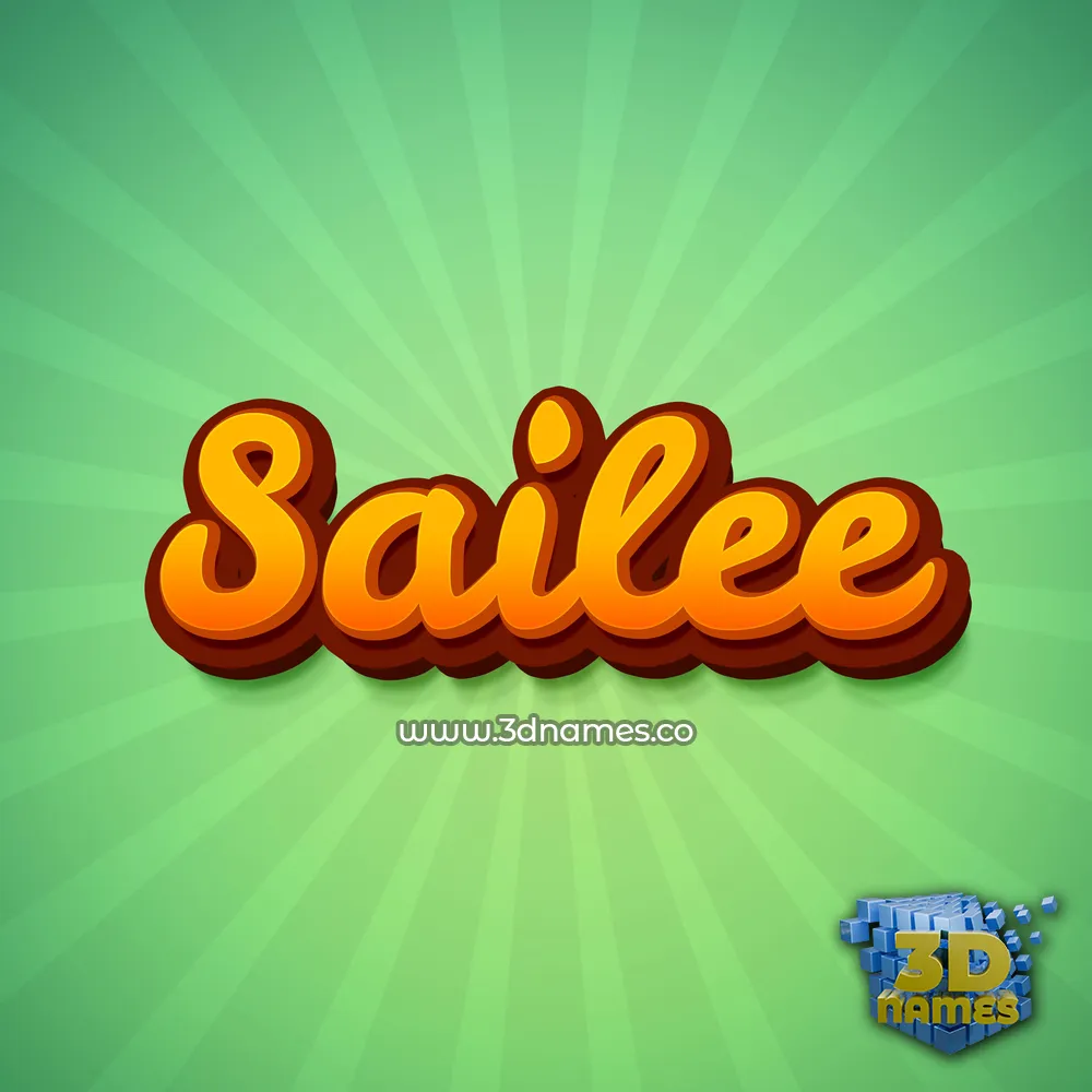 sailee in Green Rays style - 3D name wallpaper
