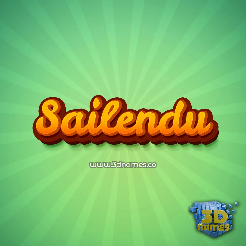 sailendu in Green Rays style - 3D name wallpaper