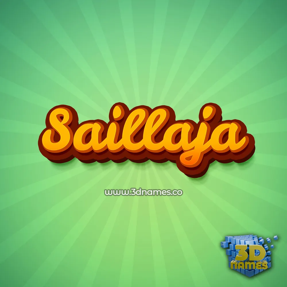 saillaja in Green Rays style - 3D name wallpaper