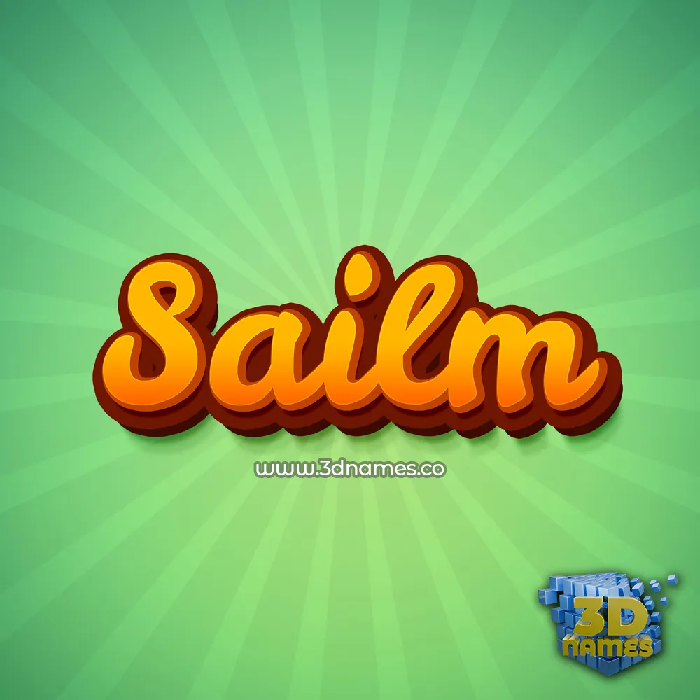 sailm in Green Rays style - 3D name wallpaper
