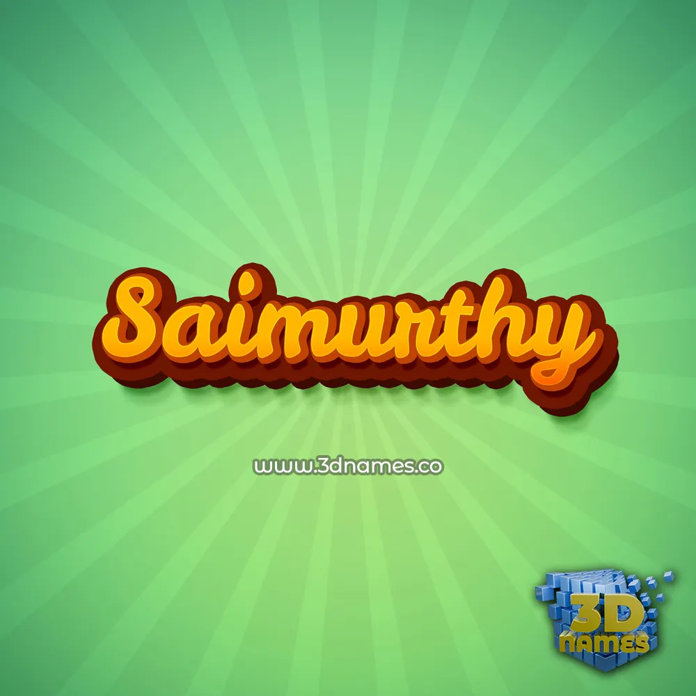 saimurthy in Green Rays style - 3D name wallpaper