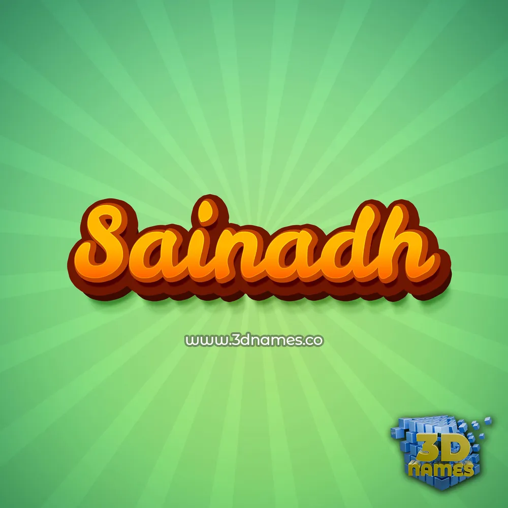 sainadh in Green Rays style - 3D name wallpaper